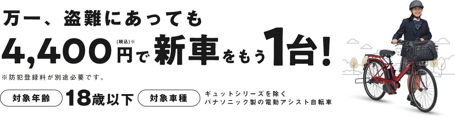 万一、盗難にあっても4,400円で新車をもう1台（PC）