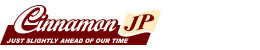 ロゴ：Cinnamon JP -JUST SLIGHTLY AHEAD OF OUR TIME-