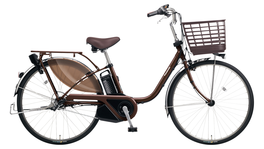 テコの原理で楽に立てれます【28】電動自転車 パナソニックlithium vivi DX オレンジ