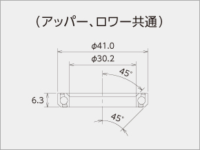 インテグラルヘッド用シールドベアリング寸法